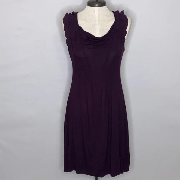 Bailey 44 Sleeveless Draped Neck Knit Dress - Size Medium - Picture 1 of 6